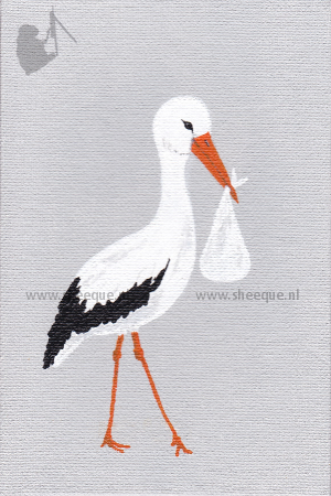 kunst kaart ooievaar